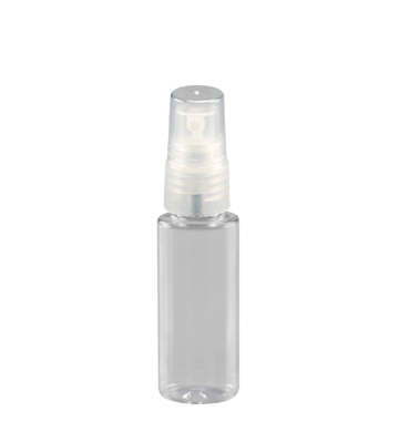 Flacon PET transparent 25 ml avec spray transparent - au comptoir des flacons