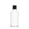 Flacon verre transparent 50 ml avec bouchon Bouchage (DIN18) : Noir avec Bague Jointée Inviolable