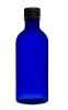 Flacon verre bleu 200 ml avec bouchon
