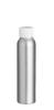 Flacon aluminium 100 ml avec bouchon aluminium Capsule (24/410) : Bouchon blanc strié