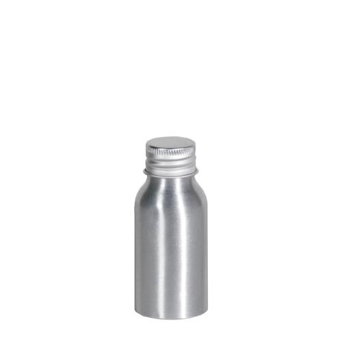 Flacon en aluminium argentée 50 ml - au comptoir des flacons