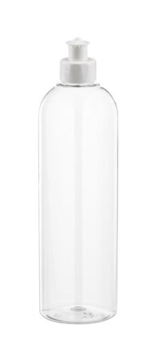 Flacon plastique transparent 500 ml capsule