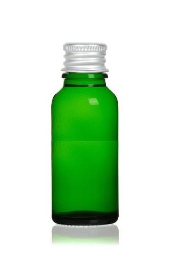 Flacon verre vert 100 ml avec bouchon aluminium