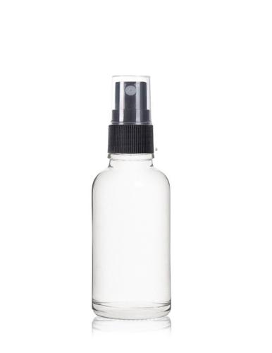 Vaporisateur verre transparent 30 ml spray noir