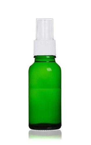 Vaporisateur verre vert 100 ml avec spray blanc