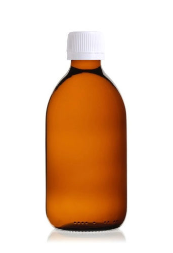 Flacon verre ambré 500 ml PP28 avec codigoutte