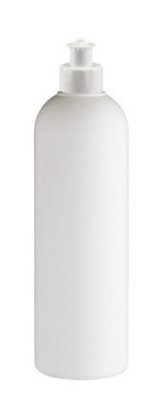 Flacon plastique blanc 500 ml capsule