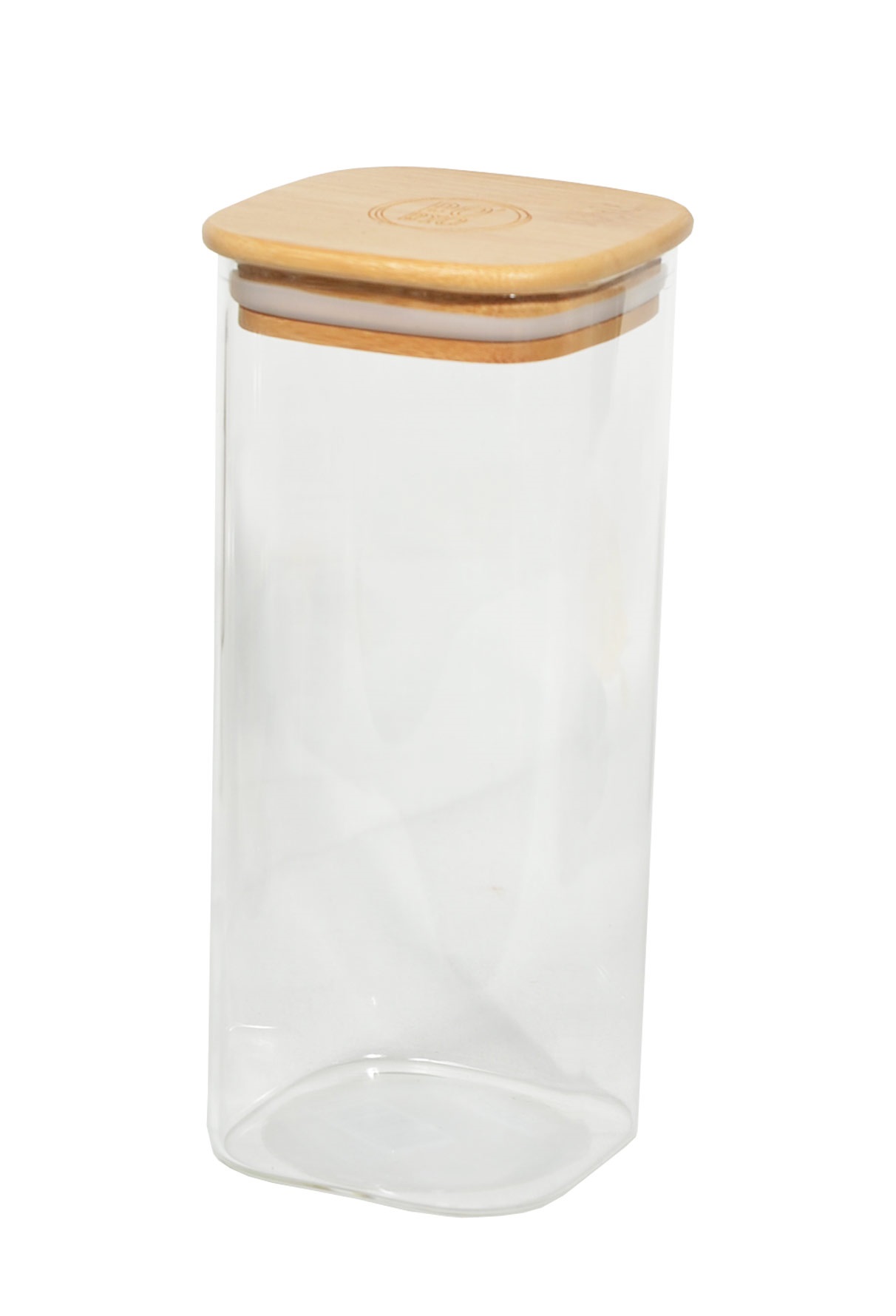 pot en verre avec couvercle - boîte de rangement avec couvercle en bambou  de 700 ml 