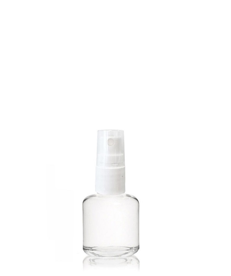 Bouteille vaporisateur spray en verre blanc