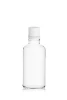 Flacon verre transparent 50 ml avec codigoutte Bouchage (DIN18) : Codigoutte blanc