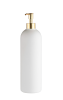 Flacon PE blanc 500ml avec pompe dorée