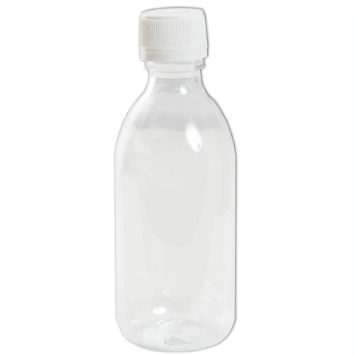 Flacon 250 ml en PET transparent avec bouchon inviolable - au comptoir des flacons