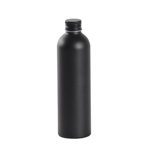 Flacon en aluminium noir mat 250 ml- au comptoir des flacons