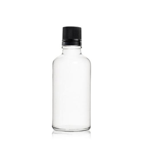 Flacon verre transparent 50 ml pour huile