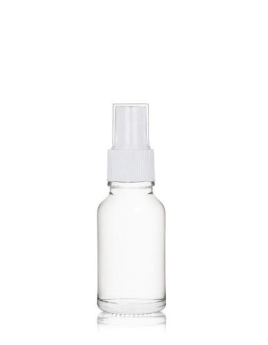 Vaporisateur verre transparent 10 ml spray blanc