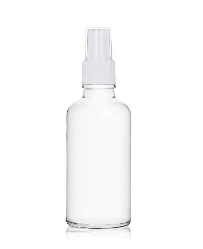 Vaporisateur verre transparent 50 ml spray blanc
