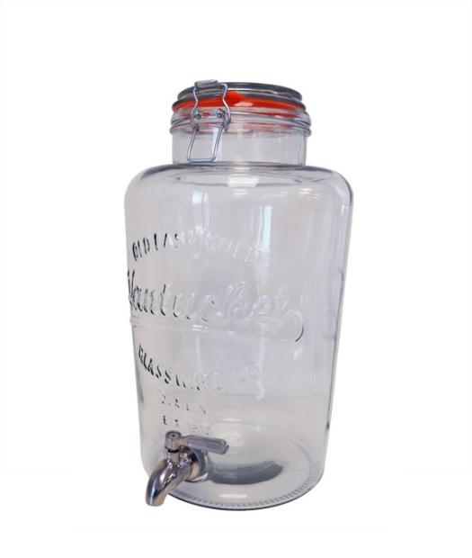 Fontaine à boisson en verre transparente 8L