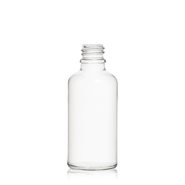 Flacon verre transparent 50 ml avec bouchon